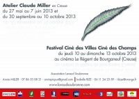 Atelier d’écriture Claude Miller, festival Ciné des villes Ciné des champs, Saison 3
